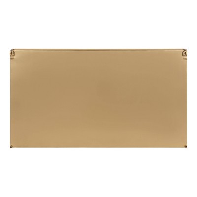 Lintz 31.8" Gold Metal Framed Vanity Wall Mirror with Shelf