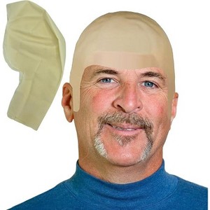 4E's Novelty Bald Cap Latex – Realistic Halloween Bald Cap for Men, Women, Kids, Cosplay & Wig Use - 1 of 4
