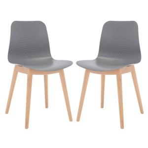 Haddie Molded Plastic Dining Chair (Set of 2) - SFV6902 - Safavieh Couture - 1 of 4