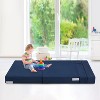 Folding Sofa Bed, Foldable Couch Bed with Pillow, Convertible Sleeper Chair Mattress, Futon Floor Couch with Memory Foam Washable Cover, Blue - 4 of 4