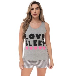 Just Love Womens Tank & Short Cute Pajama Set - Ribbed PJ Sets Sleepwear Loungewear - 1 of 3