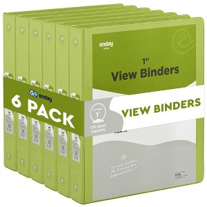 Enday 0.5-Inch 3-Ring View Binder With 2-Pockets - 6 Packs - 1 of 4