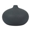 Ceramic Vase - Modern Decorative Textured Round Floral Vase for Home & Office - Casual Accent for Living Room, Bedroom & Desk - 5" Blue - 3 of 4