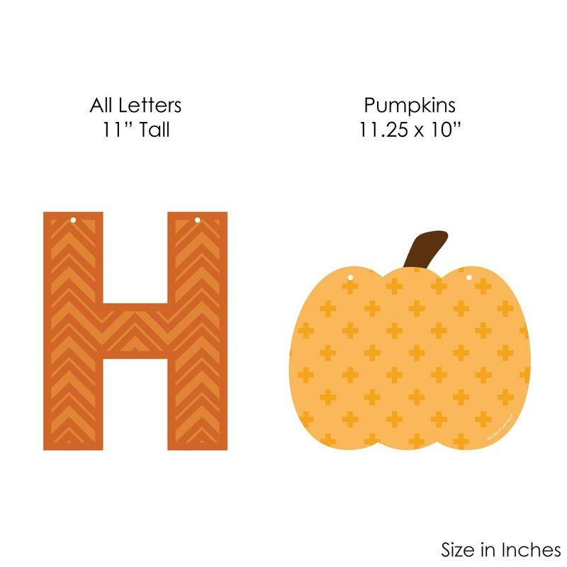Big Dot of Happiness Pumpkin Patch - Large Fall, Halloween or Thanksgiving Party Decorations - Happy Fall - Outdoor Letter Banner, 5 of 8