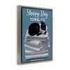 Stupell Industries Vintage Sleepy Dog Towel Co Floating Frame Canvas Art, Brown, 17" x 21" - 2 of 4