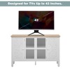 Sapphtopaz Modern TV Stand for TVs Up to 55"Media Entertainment Center with Carved Door TV Console with Adjustable Shelf for Living Room - 4 of 4