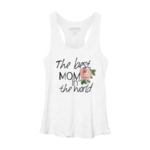 Women's Design By Humans Mother's Day Best Mom in the World By bambino Racerback Tank Top - 1 of 2