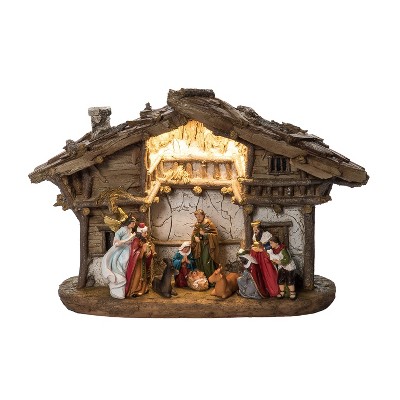 Transpac Resin 13 in. Holiday Traditional Nativity Scene Figurine