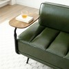 CAVINAS End of Bed Bench, Window Bench with Metal Legs, Faux Leather Upholstered with Side Table for Living Room - 4 of 4