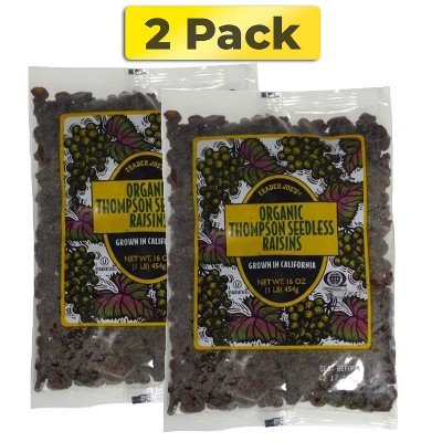 TJ's Organic Thompson Seedless Raisins  Pack Of 2