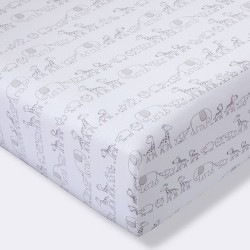 Fitted Crib Sheet I Love You - Cloud Island™ White/gray : Target