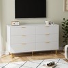 Dresser, Modern 6 Drawer Dresser for Bedroom with Gold Handle and Large Drawer, Wood Double Chest of Drawers and Storage Organizer - 3 of 4