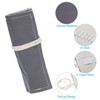 Unique Bargains Handmade Canvas Roll-Up Pencil Case Gray - 3 of 4