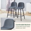 Set of 2 Bar Stool Counter Stool Dining Chair Pub Stool, Black/Brown/Dark Gray/White-Modernluxe - 4 of 4