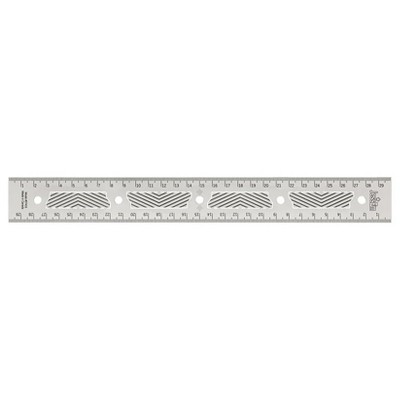 JessEm 07415 Stainless Steel 300mm Precision Ruler with Patented Flex Grip and Fade-Resistant Markings