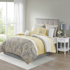 Gracie Mills Ronny 8-Piece Damask-Inspired Comforter Set - 1 of 4