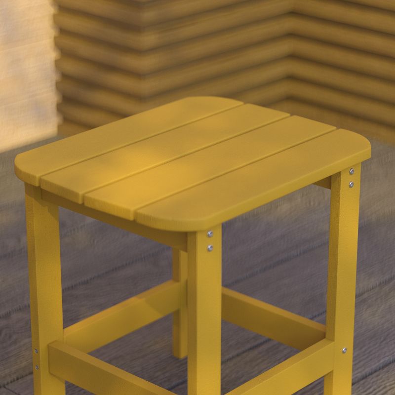 Merrick Lane Poly Resin Indoor/Outdoor All-Weather Adirondack Side Table, 6 of 21