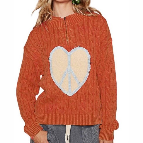 Women's Peaceful Heart Sweater - POL - image 1 of 4