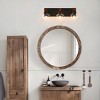 BAOURE 20.08" Black Bathroom Vanity Light Fixture, Rustic Wall Sconces with Glass Shade,Vanity Lighting Fixtures Over Mirror for Living Room Hallway - 2 of 4