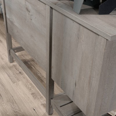 Mystic Oak Coastal Desk with Letter-Size File Drawer and Storage Shelf