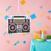 Blue Panda Boombox Pinata - 80s and 90s Theme Party Decorations, Hip Hop Party Decorations (Small, 16.5x13x3 In) - 3 of 4