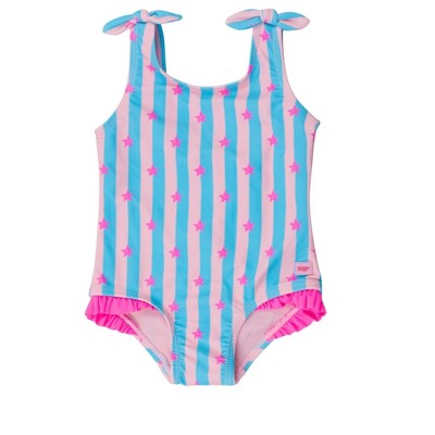 RuffleButts Baby/Toddler/Kid Girls UPF50+ Tie Shoulder One Piece