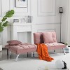 Sapphtopaz Soft Futon Couch Sofa - Convertible Sofa Bed with Cozy Cushioning, Space-Saving Furniture for Small Living Room & Style Lovers - 2 of 4