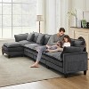 Modular Corduroy Sectional Sofa with Ottoman - 3/4 Seater, Deep Seat Cloud Comfort, Easy Assembly, Living Room & Lounge - 2 of 4