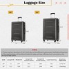 Maggift 4 PCS Bag and Luggage Sets, with 4 Spinner Wheels Lightweight Suitcase, Suitable for business trips and travel, Black, 15.5"*10.4"*24.4" - 2 of 4