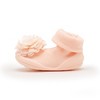 Komuello Baby Girl First Walk Sock Shoes Corsage Pink - 3 of 4