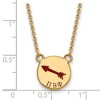 Black Bow Jewelry 14k Yellow Gold Plated Sterling Silver Pi Beta Phi Greek Life Necklace 18 Inch - 2 of 4