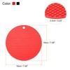 Unique Bargains Silicone Pot Holder Teapot Coaster Trivet Mat 4 Pcs - 2 of 4