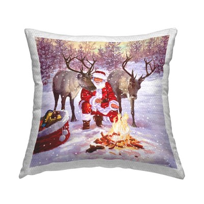 Stupell Industries Warm Christmas Campfire Santa