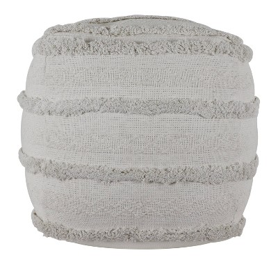 Dina Square Pouf White - Décor Therapy