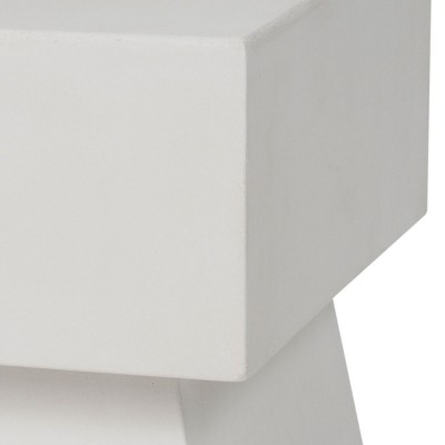 Zen Ivory Concrete Indoor/Outdoor Square Accent Table