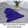 Home Mart Goods Royal Blue Faux Rabbit Fur Fuzzy Soft Fluffy Plush Cozy Shaggy Area Rug - 3 of 4