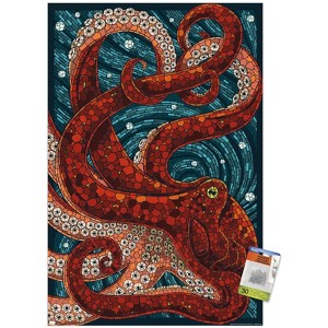Trends International Lantern Press - Yachats, Oregon, Octopus Mosaic Unframed Wall Poster Prints - 1 of 4