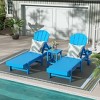 WestinTrends Malibu 3 Piece Poly Reclining Chaise Lounge With Wheels - 2 of 4
