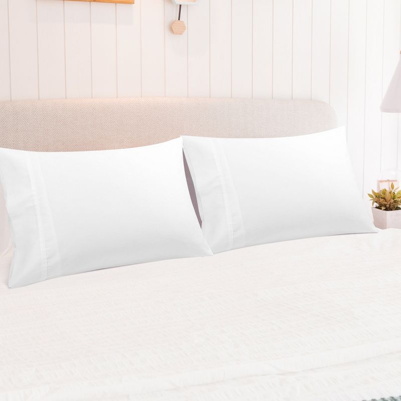 PiccoCasa Hotel Bedroom Soft Cotton Envelope Closure Pillowcases Set of 2, 3 of 6