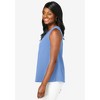 Jessica London Women's Plus Size Stretch Cotton V-Neck Trapeze Tank - 4 of 4
