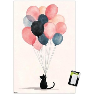 Trends International Andreas Magnusson - The Cat And The Balloons Unframed Wall Poster Prints - 1 of 4