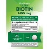 Nature's Truth Biotin 5000mcg | 78 Fast Dissolve Tablets | Natural Berry Flavor | Vegan, Non-GMO, Gluten Free - 2 of 4