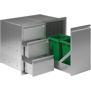 AMERLIFE Outdoor Kitchen Drawers Stainless Steel Drawers for Outdoor Kitchens, Multi-Storage Cabinet, Built-in BBQ Island Storage - 1 of 4