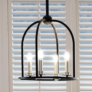 Urban Ambiance Luxury Colonial Pendant Light,  17.25"H x 15"W,  Midnight Black Finish, UHP3061 - 1 of 4