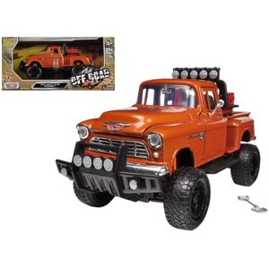 1955 Chevrolet 5100 Stepside Off-Road Pickup Truck Orange 1/24 Diecast Model Car by Motormax - 1 of 3