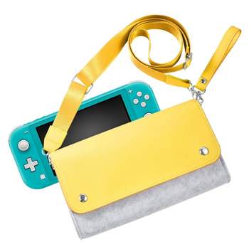 Insten Carrying Case & Purse with 4 Game Holder Slots for Nintendo Switch Lite, Travel Cover with Detachable Shoulder & Hand Strap for Girls Women