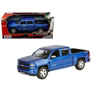 2017 Chevrolet Silverado 1500 LT Z71 Crew Cab Pickup Truck Blue 1/27 Diecast Model Car by Motormax - 1 of 3