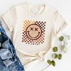 Simply Sage Market S.W.Smiley Fall Checkered Smiley Short Sleeve Tee - 3 of 4