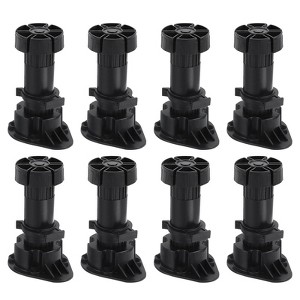 Unique Bargains Plastic Non-Skid Adjustable Thick Furniture Leveling Feet for Chairs 8 Pcs - 1 of 4