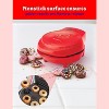 BETTY CROCKER Mini Donut Maker with Nonstick Surface, Cool Touch Handle, Makes 7 Delicious Fresh Donuts in Minutes, Red - 4 of 4